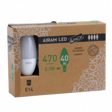 Lampe Led Olive E14 W 5.5 2700°K Cf.pcs.4 Airam