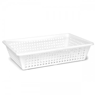 White Perforated Basket 40X30 h 10 2250M1 Giganpl