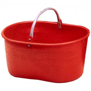 Oval Basket with Iron Handle L 25 Ics