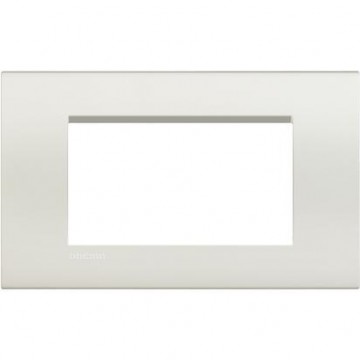 Lna4804Bi Placca Quadra 4 Moduli Bianca Livinglight