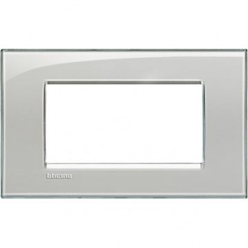 Lna4804Kg Placca Quadra 4 Moduli Grigio Ghiaccio Livinglight