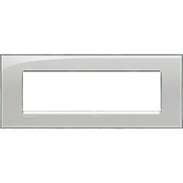 Lna4807Kg Plaque Carrée 7 Modules Gris Glacé Livinglight