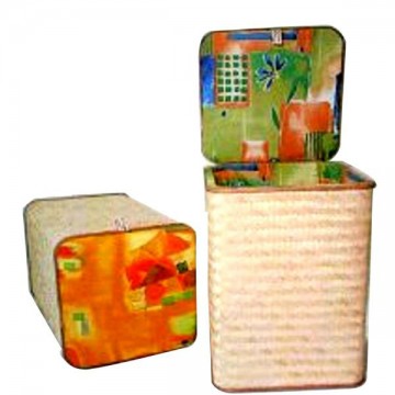 Basket Wicker Cushion 35X35 H.53 20212