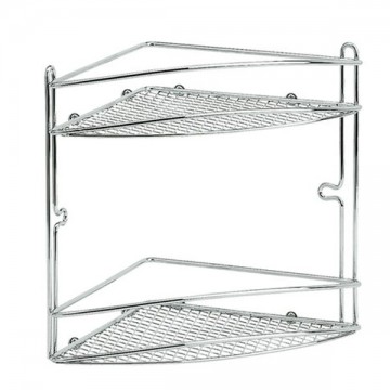 Chrome Star Angular Bathroom Shelf 21X21 H.26 Artex