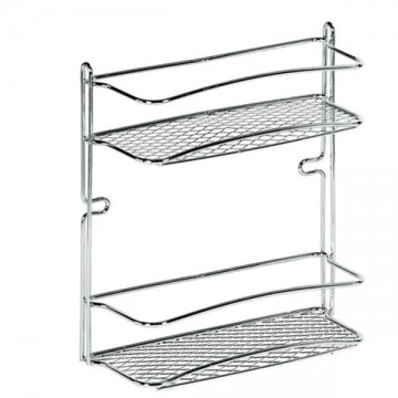 Chrome Bathroom Shelf Star Rett. 2P 25X10 H.27 Artex