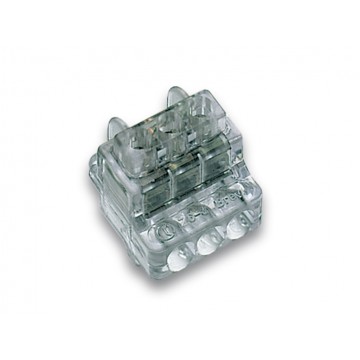 Bornier unipolaire 3 voies pour conducteurs 1:6 mm²