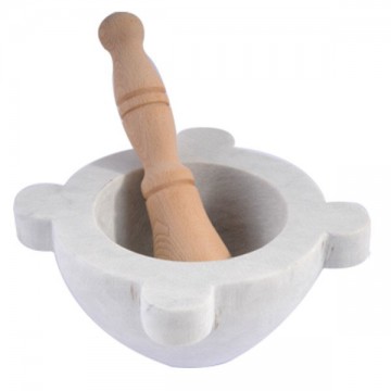 Marble Mortar with Wooden Pestle 10