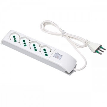 Power Strip 4X2Pt Sk Int White Fido 4101004 Fme