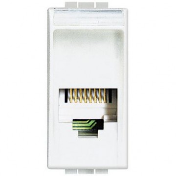 N4258/11N Light - Connettore Rj12 K10 (4/6) Bianco Livinglight