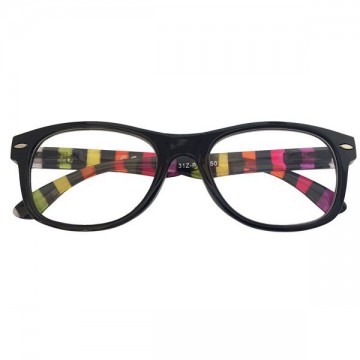 Lunettes de lecture noires/multicolores +1,00 Pr1 Zippo