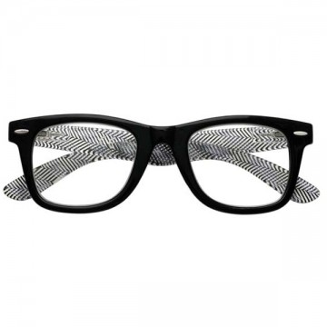 Black Striped Reading Glasses +1,00 B16 Zippo