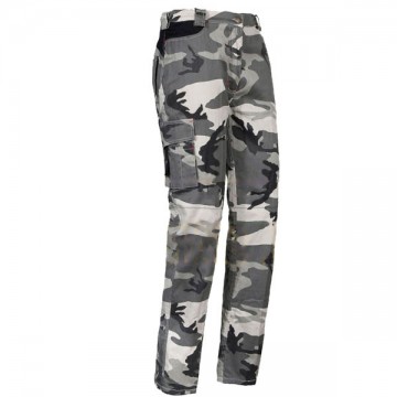 Pantalon Coton Gris L Issa Camouflage