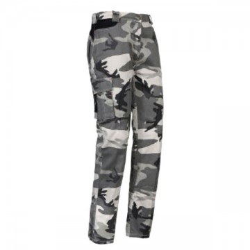 Pantalon d'hiver en coton gris S Issa Camouflage