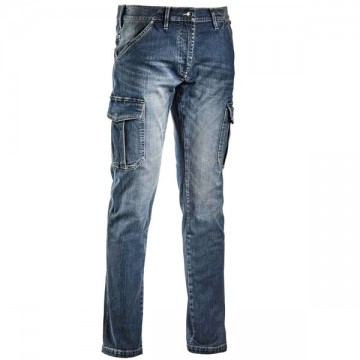 Pantalon Jeans Bleu W.L Cargo Stone Diadora
