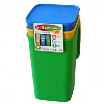 Poubelle Eco Smart pcs.3 L 50 Alliage