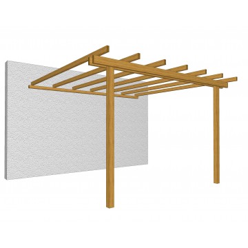 Pergola adossée 240X240