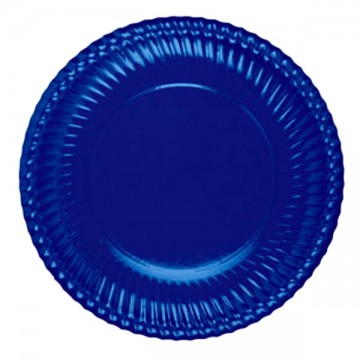 Assiette en papier bleu cm 30 pcs. 6 Bibo