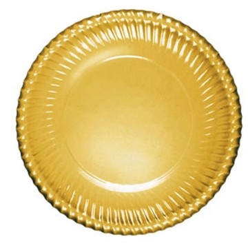 Gold Paper Plate cm 30 pcs. 6 Bibo