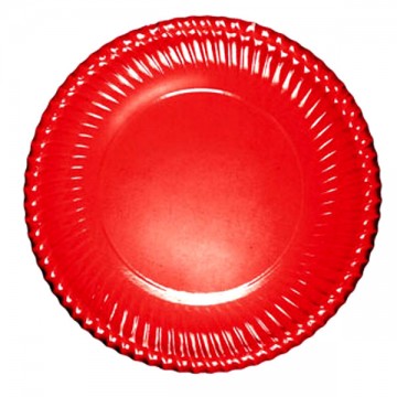 Assiette de Service en Papier Rouge cm 30 pcs. 6 Bibo