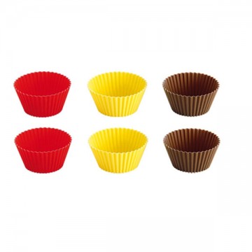 Colored silicone baking cups 5 cm 6 Delicia Tescoma 630644