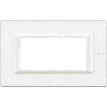 Placca Rettangolare 4 Moduli - Bianco Axolute