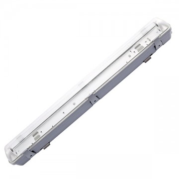 Rectangular Watertight Ceiling Lamp 2 Pipes cm 120 Kai