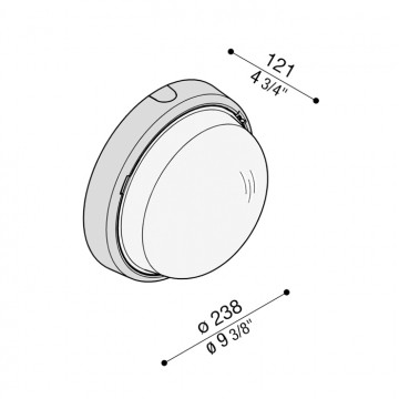 Round Rock ceiling lamp 240V