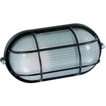 Plafonnier en aluminium Blinky Ovo Oval Noir 60 Watt