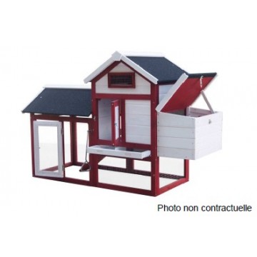Two-tone chicken coop 2 bodies