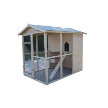 Big Forest Chicken Coop 2 Floors Opening Roof - 3.90 sq m - 6-10 Chickens