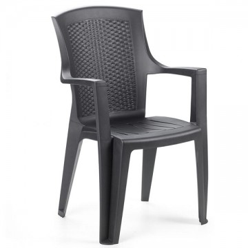 Rattan Armchair Eden High Anthracite Progarden