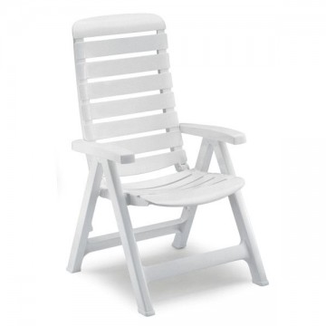 White Cleopatra Folding Resin Armchair 1125 Scab