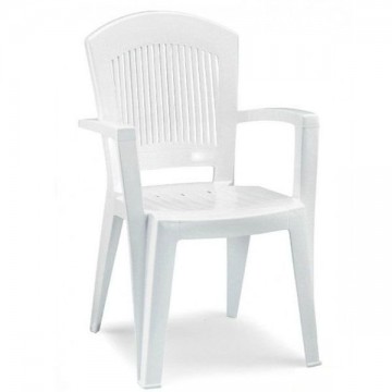 White Superelegant Resin Armchair 1900 Scab