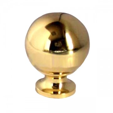 Polished Brass Ball Knob mm 22