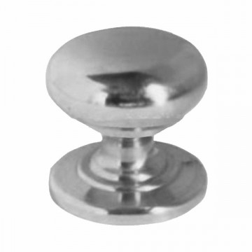 Bouton rond en laiton chromé anneau mm 25