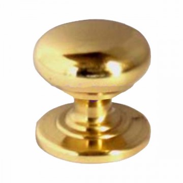 Round Knob Polished Brass Ring mm 25