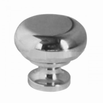 Bouton rond en laiton chromé mm 20