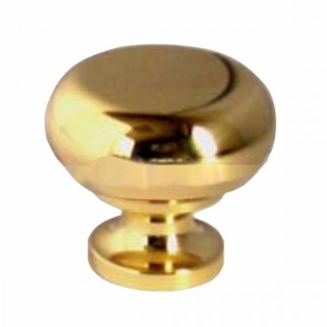 Bouton rond en laiton poli mm 20