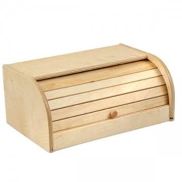 Natural Serrandina Wood Bread Bin cm 39X25 h 17