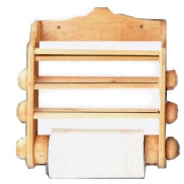 Porte-rouleau en bois de luxe 3 rouleaux Natural Calder