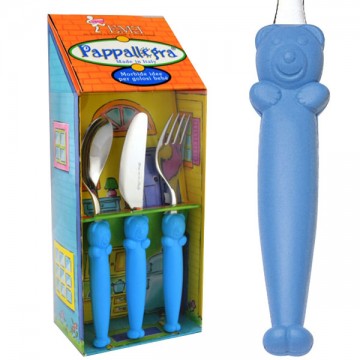 Cutlery Light Blue 18/10 Set 3 pcs Pappallegra Eme