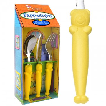 Cutlery Yellow 18/10 Set 3 pcs Pappallegra Eme