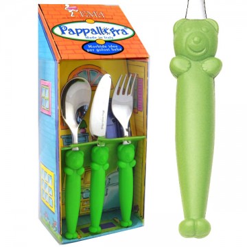 Cutlery Green 18/10 Set 3 pcs Pappallegra Eme