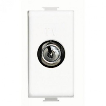 White Derivative Direct Coaxial TV Socket Am5173D Matix