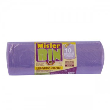 Attaches pour sac poubelle Violet 70X110 pcs.10 Mr.Bin