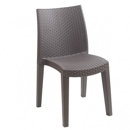 Lady Anthracite Monobloc Resin Chair Progarden