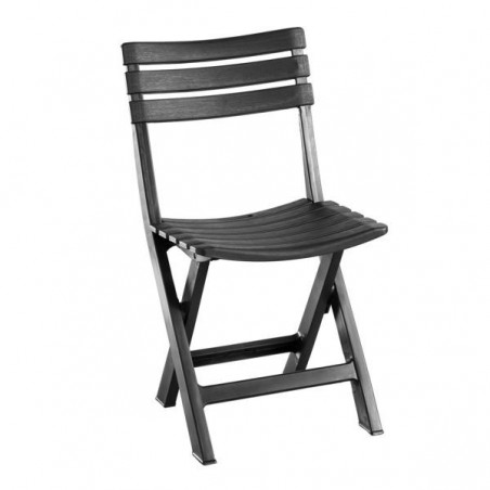 Komodo Anthracite Folding Resin Chair Progarden