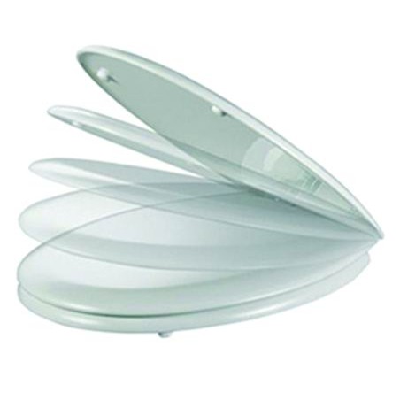 Universal Toilet Seat Slow Descent White