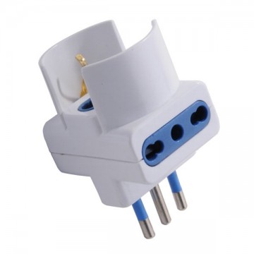 Adaptateur Triple 16A+E Sk Blanc Bl Syntesy 00369