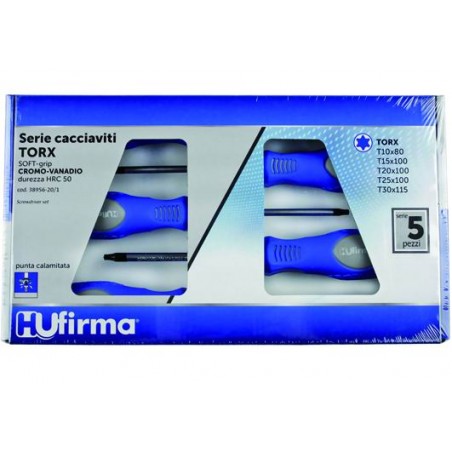 Serie Cacciaviti Hu-Firma Crv Torx Pezzi 5